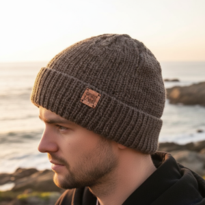 gorro inverno tricot castanho pescador harbor earth coastland streetwear