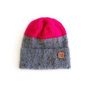 gorro inverno tricot cinza rosa fucsia neon granite coastland streetwear