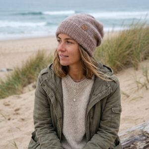 gorro inverno tricot slouchy bege neutro la mohair sand pebble coastland streetwear