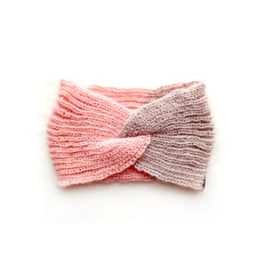fita de cabelo inverno tricot la mohair rosa bege coastland streetwear