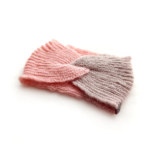 fita de cabelo inverno tricot la mohair rosa bege coastland streetwear