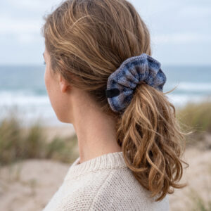scrunchie inverno tricot castanho azul mesclado deep currents coastland streetwear