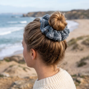scrunchie inverno tricot azul cinza algodao ocean mist coastland streetwear