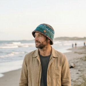 bucket hat inverno crochet ocean tide coastland