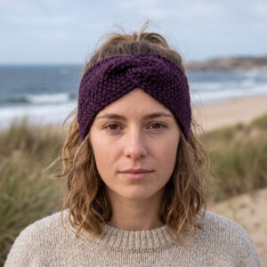 fita de cabelo inverno tricot bordo burgundy berry wine coastland streetwear