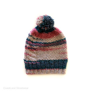 gorro inverno tricot pompom mulher rosa azul petroleo bege petal sea coastland streetwear