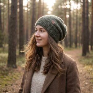 gorro inverno tricot verde azeitona la mohair pine moss coastland streetwear