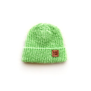 gorro inverno crianca tricot verde vivo pescador lime spark coastland streetwear