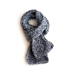 cachecol inverno homem tricot preto branco mesclado longo granite drift coastland streetwear