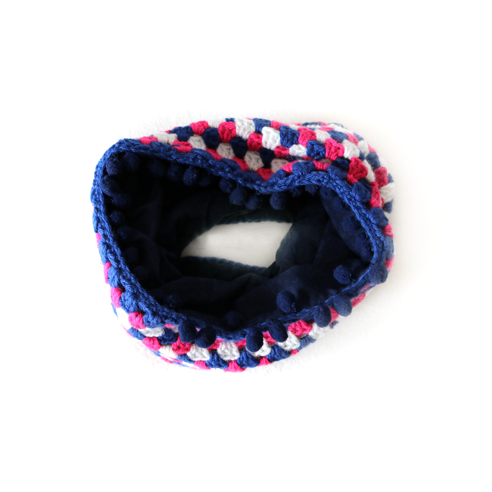 gola inverno crochet forro veludo azul rosa pompons velvet berry coastland streetwear