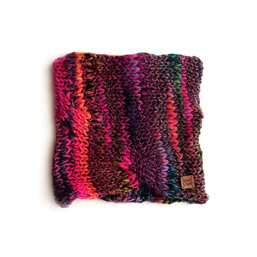 gola inverno tricot mulher multicolor malha grossa la virgem rainbow glow coastland streetwear