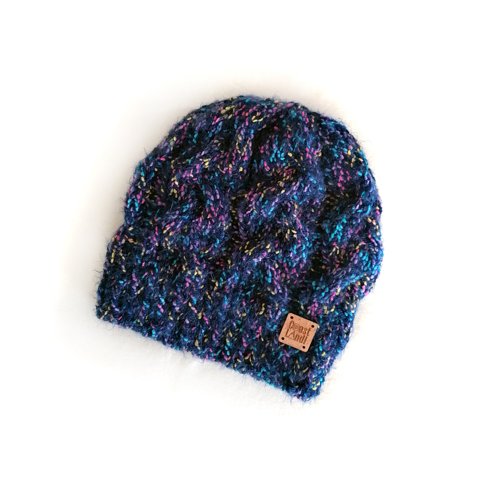 gorro inverno tricot torcidos azul fofo macio salpicado rosa amarelo turquesa cosmic reef coastland streetwear