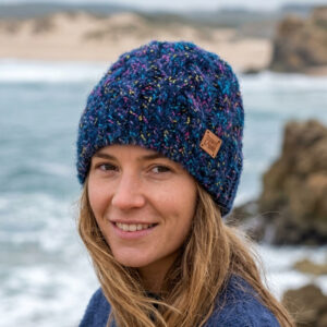 gorro inverno tricot torcidos azul fofo macio salpicado rosa amarelo turquesa cosmic reef coastland streetwear