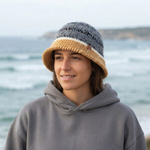 bucket hat inverno crochet cinzento branco amarelo mostarda urban dune coastland streetwear