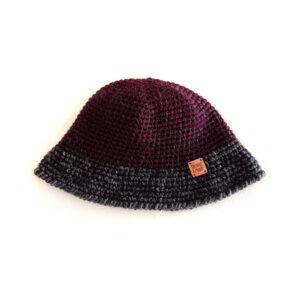 chapeu bucket hat crochet bicolor ameixa cinzento escuro plum shadow coastland streetwear