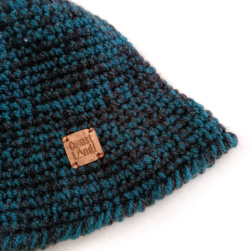 Chapéu Bucket Hat em Crochet – Teal Shadow - Image 4